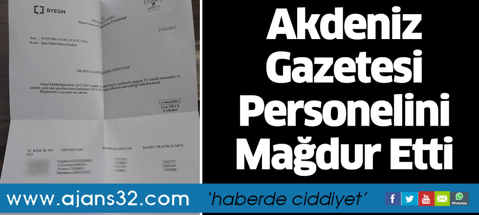 Akdeniz Gazetesi Personelini Mağdur Etti