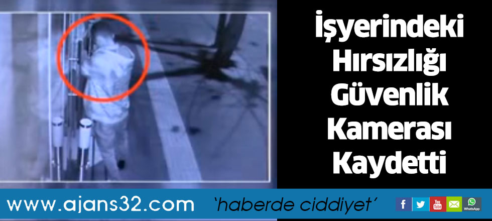 İşyerindeki Hırsızlığı Güvenlik Kamerası Kaydetti