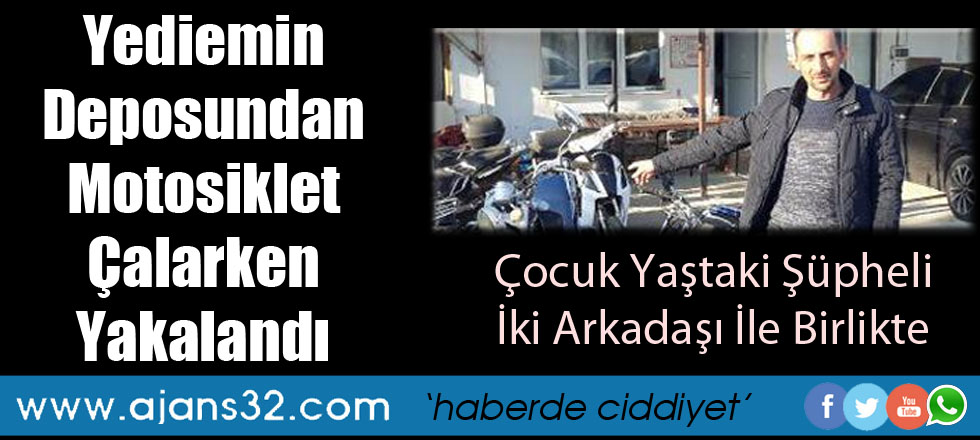 Polise Yakalattığı Motosikletini Yedieminden Çalarken...