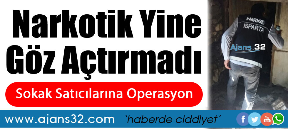 Sokak Satıcılarına Narkotik Operasyon
