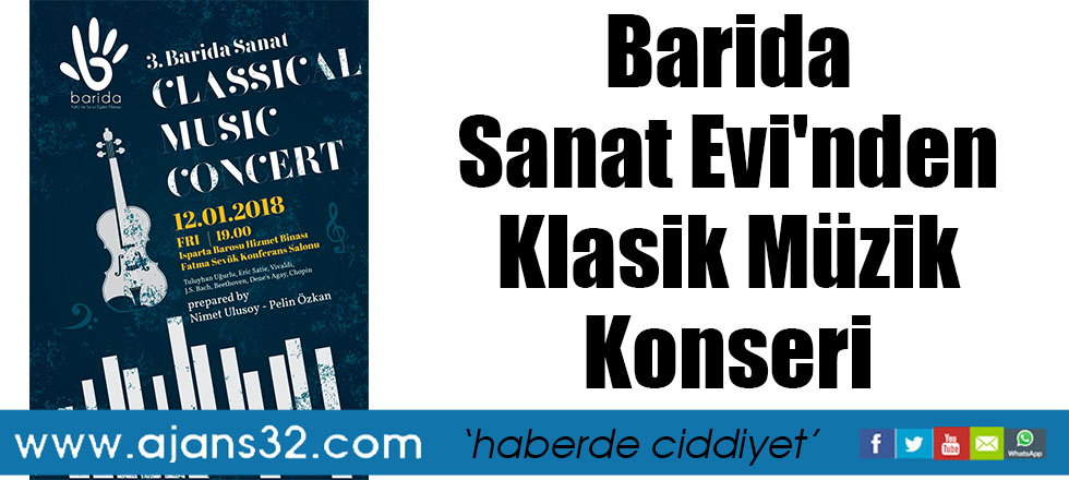 Barida Sanat Evi'nden Klasik Müzik Konseri