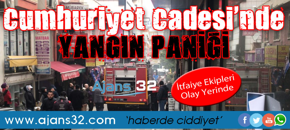 Cumhuriyet Caddesi'nde Yangın Paniği