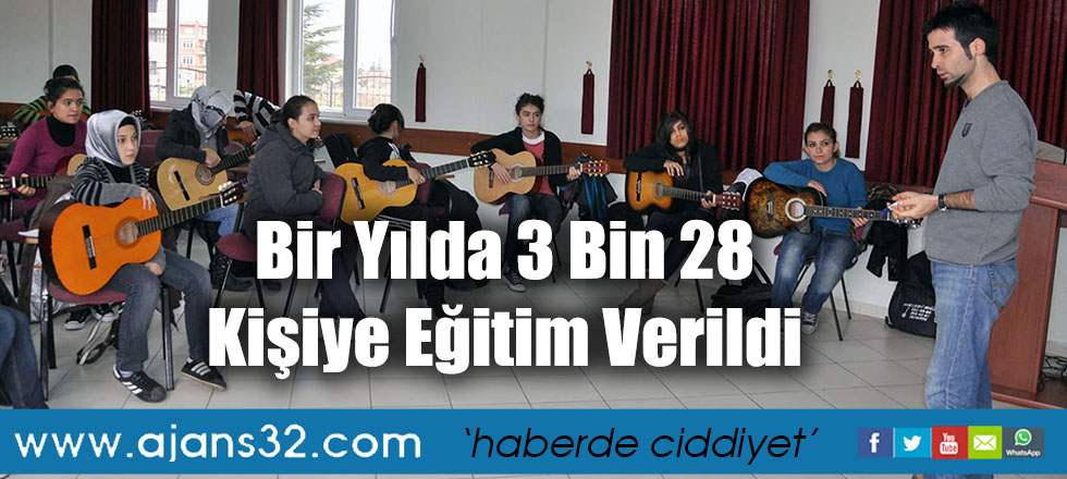 Bir Yılda 3 Bin 28 Kişiye Eğitim Verildi