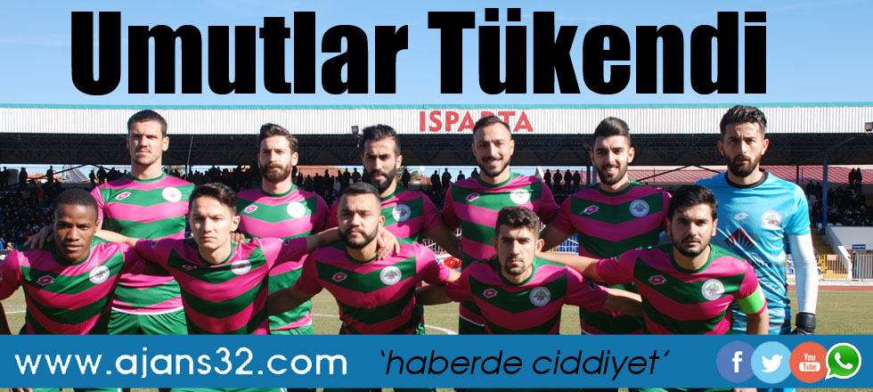 Isparta Davrazspor'da Umutlar Tükendi