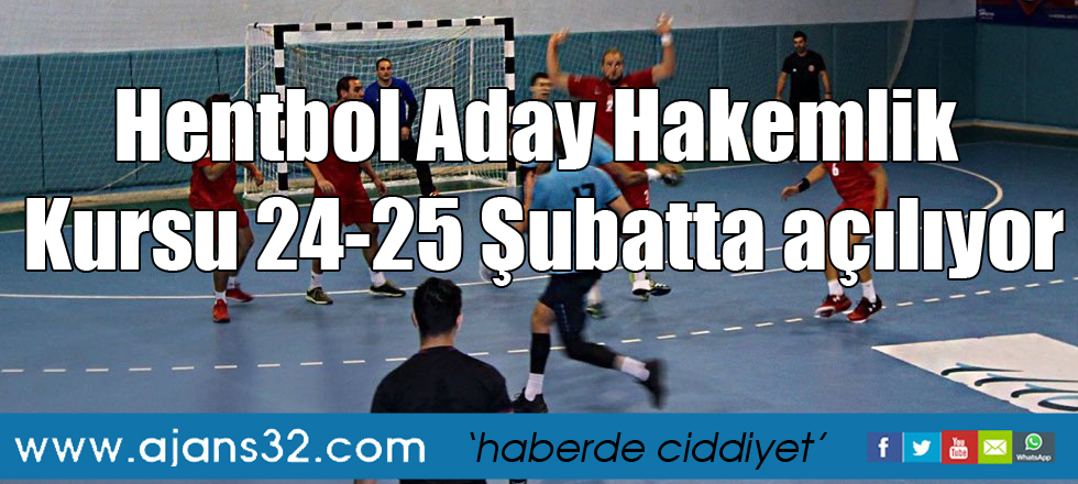 Hentbol Aday Hakemlik Kursu 24-25 Şubatta açılıyor