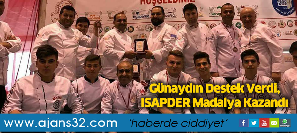Günaydın Destek Verdi, ISAPDER Madalya Kazandı
