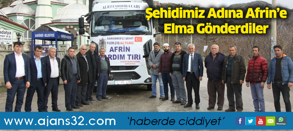 Şehidimiz Adına Afrin’e 1 Tır Elma Gönderdiler