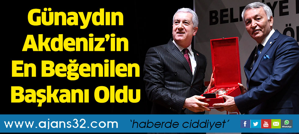 Günaydın Akdeniz’in En Beğenilen Başkanı Oldu