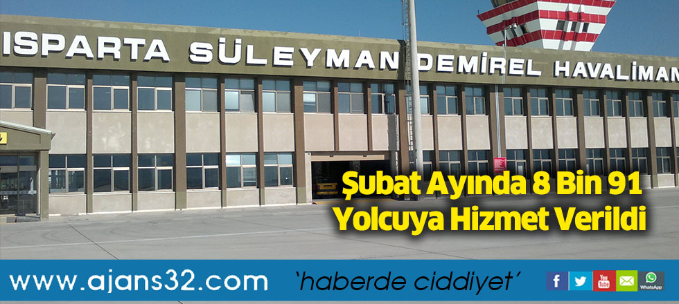 Şubat Ayında 8 Bin 91 Yolcuya Hizmet Verildi