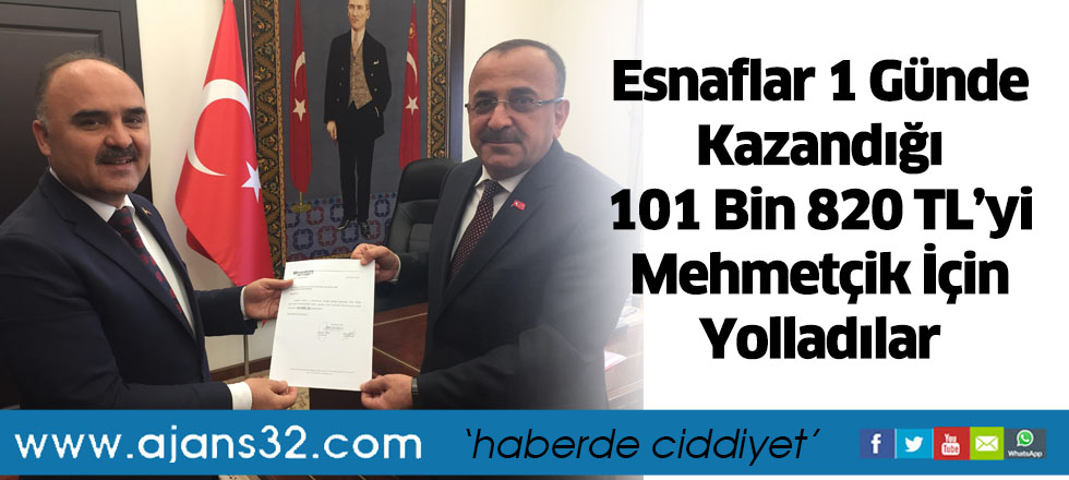 Esnaflar 1 Günde Kazandığı 101 Bin 820 TL’yi Mehmetçik İçin Yolladılar