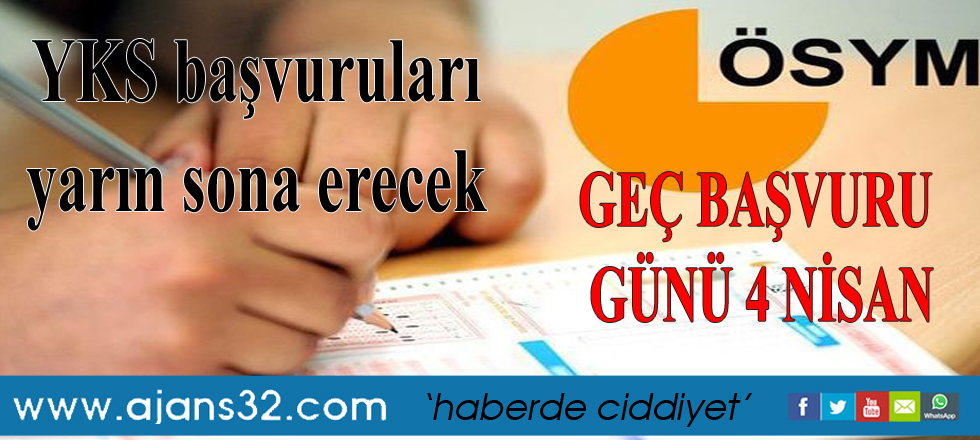 YKS başvuruları yarın sona erecek