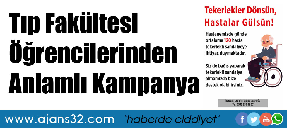 Tıp Fakültesi Öğrencilerinden Anlamlı Kampanya