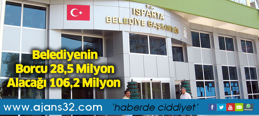 Belediyenin Borcu 28,5 Milyon Alacağı 106,2 Milyon