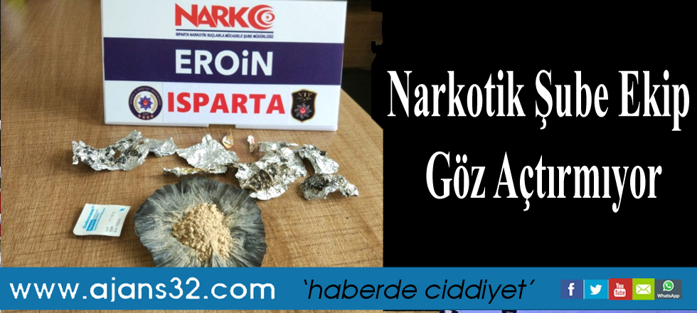 Narkotik Şube Ekip Göz Açtırmıyor