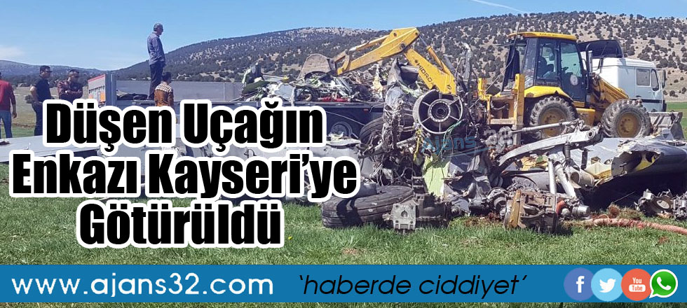 Düşen Askeri Uçağın Enkazı Kayseri’ye Götürüldü