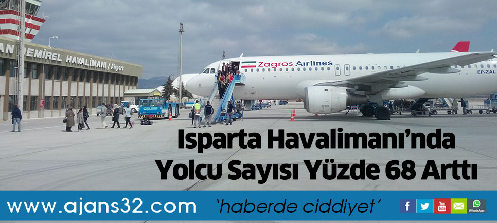 Isparta Havalimanı’nda Yolcu Sayısı Yüzde 68 Arttı