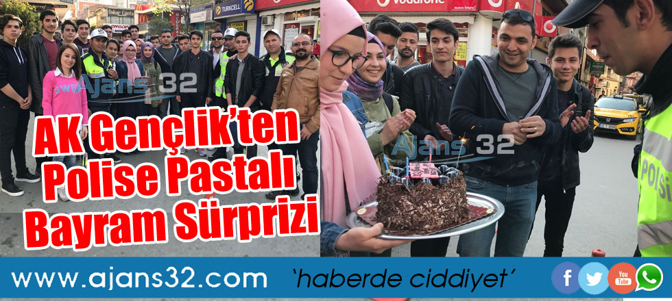 AK Gençlik'ten Polise Pastalı Sürpriz