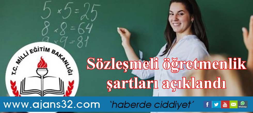 Sözleşmeli öğretmenlik şartları açıklandı