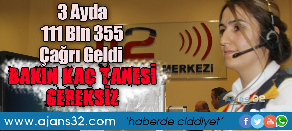 112'ye Yapılan Aramaların Yarısından Fazlası Gereksiz