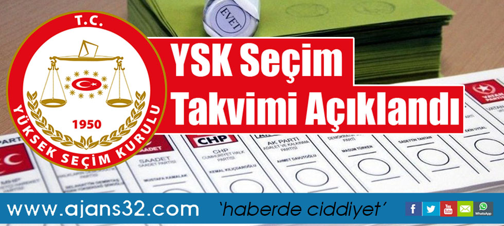 Seçim Takvimi Açıklandı