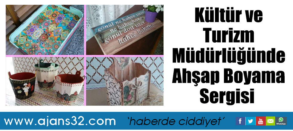 Kültür ve Turizm Müdürlüğünde Ahşap Boyama Sergisi