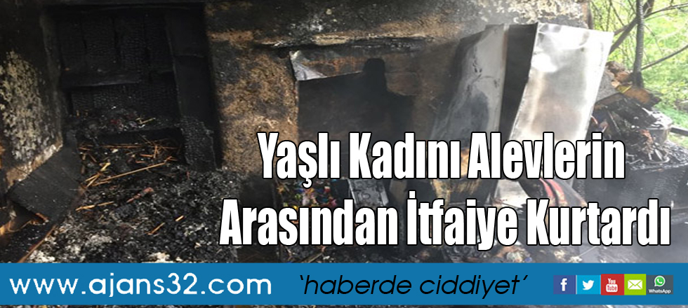 Yaşlı Kadını Alevlerin Arasından İtfaiye Kurtardı