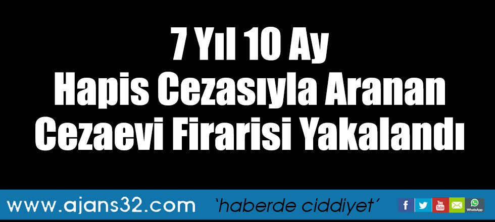 Cezaevi Firarisi Yakalandı!