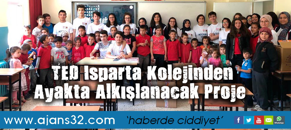 TED Isparta Kolejinden Ayakta Alkışlanacak Proje