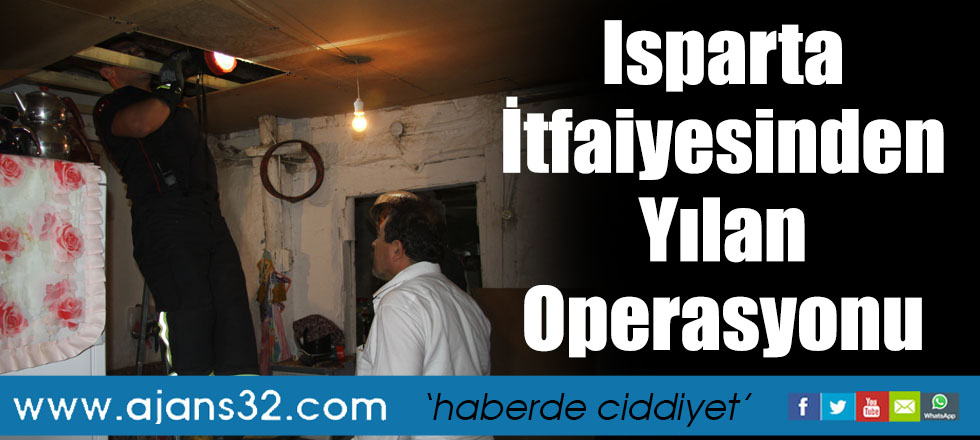 Isparta İtfaiyesinden Yılan Operasyonu