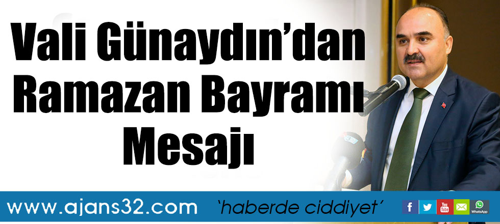 Vali Günaydın’dan Bayram Mesajı