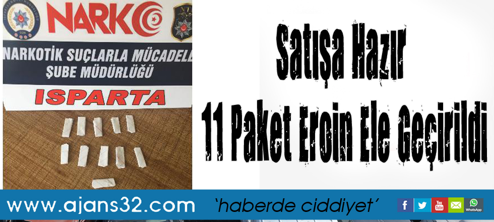 Satışa Hazır 11 Paket Eroin Ele Geçirildi