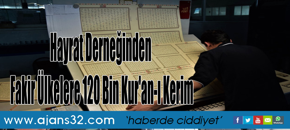 Hayrat Derneğinden Fakir Ülkelere 120 Bin Kur'an-ı Kerim