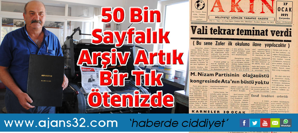 50 Bin Sayfalık Arşiv  Artık Bir Tık Ötenizde