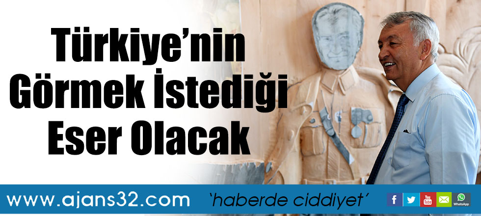 Atatürk Tablosu Ahşaba Üç Boyutlu Olarak İşleniyor