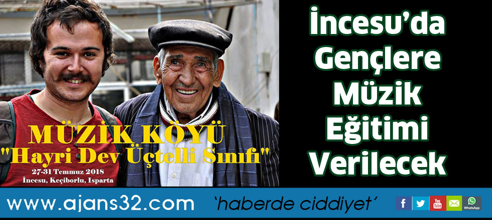 İncesu’da Gençlere Müzik Eğitimi Verilecek