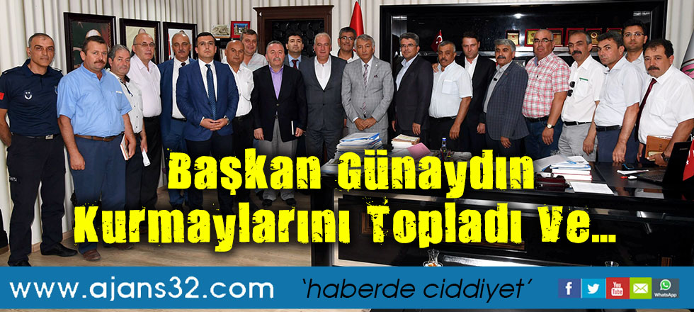 Başkan Günaydın Kurmaylarını Topladı Ve…