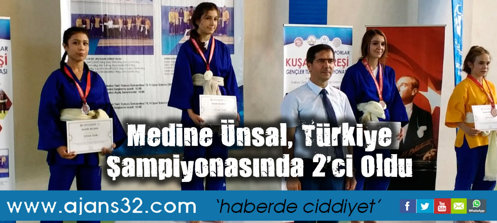 Medine Ünsal, Türkiye Şampiyonasında 2’ci Oldu