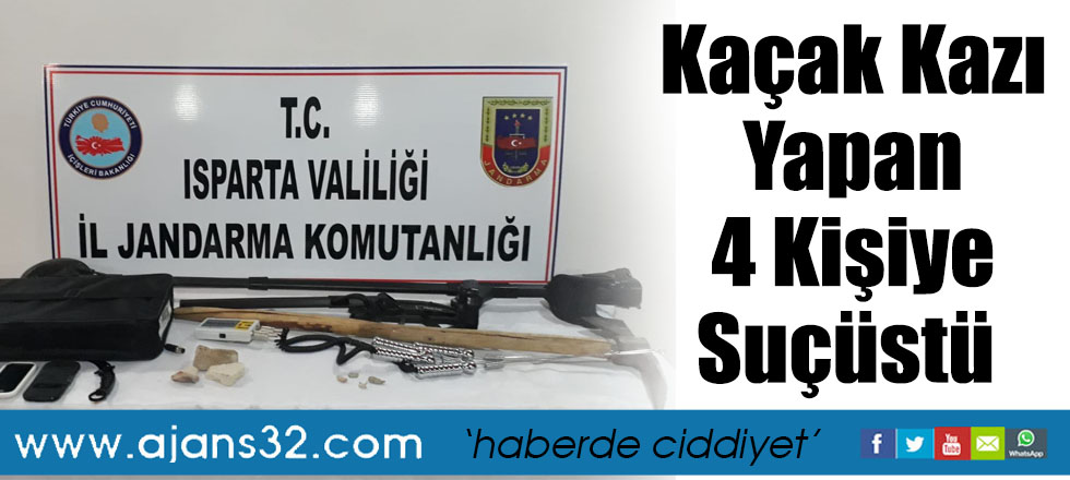 Kaçak Kazı Yapan 4 Kişiye Suçüstü