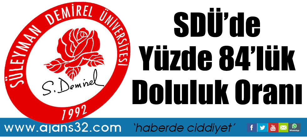 SDÜ’de Yüzde 84’lük Doluluk Oranı