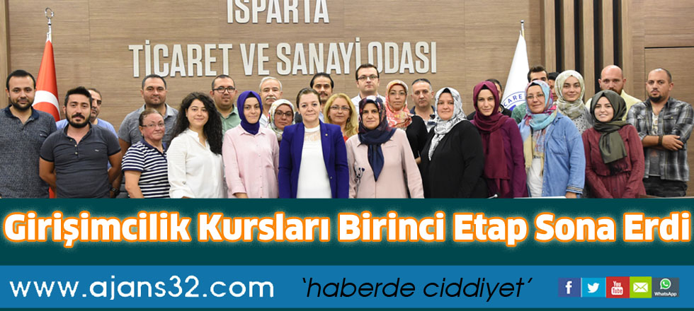 Girişimcilik kursları birinci etap sona erdi