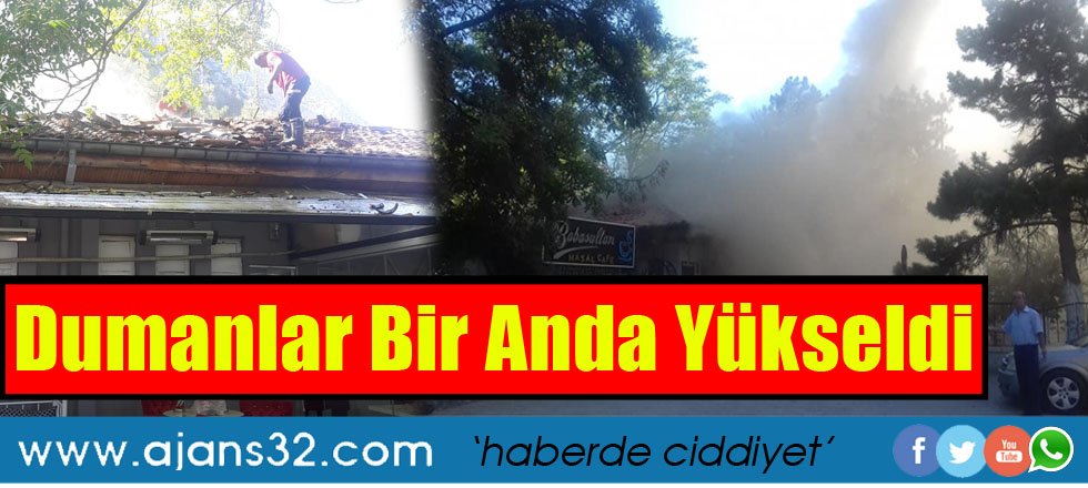 Kafede Yangın / Dumanlar Bir Anda Yükseldi