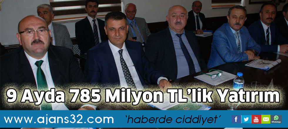 9 Ayda 785 Milyon TL’lik Yatırım