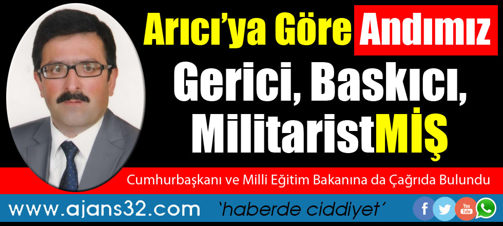 Arıcı'ya Göre Andımız Gerici, Baskıcı ve Militaristmiş