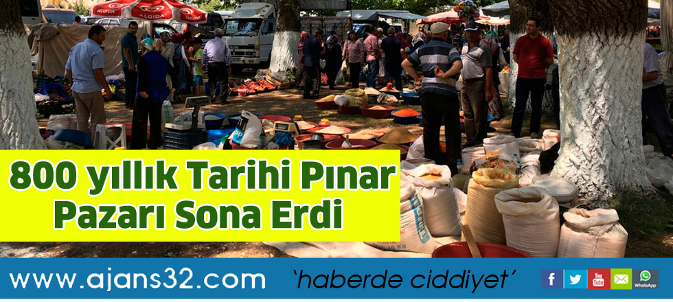 800 yıllık Tarihi Pınar   Pazarı Sona Erdi