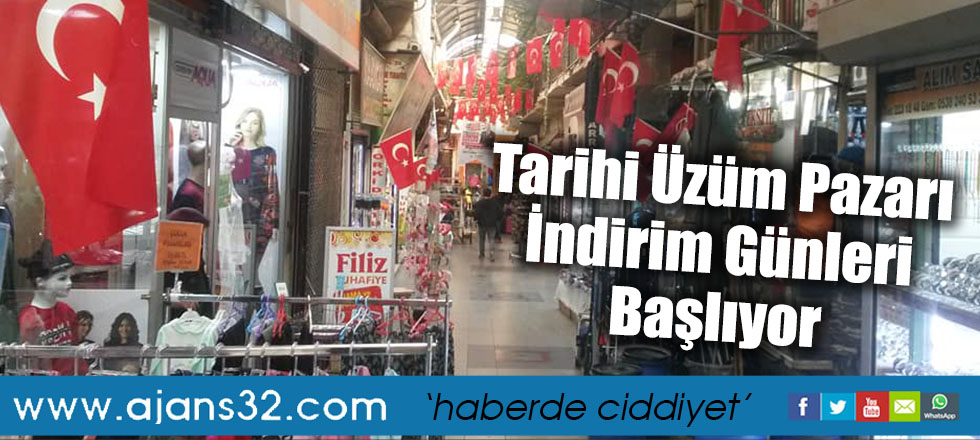 Tarihi Üzüm Pazarı İndirim Günleri Başlıyor