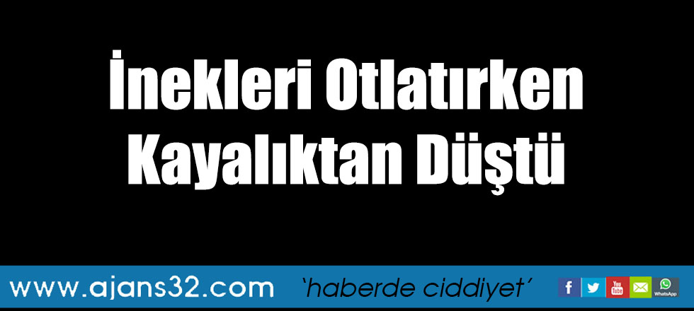 İnekleri Otlatırken Kayalıktan Düştü