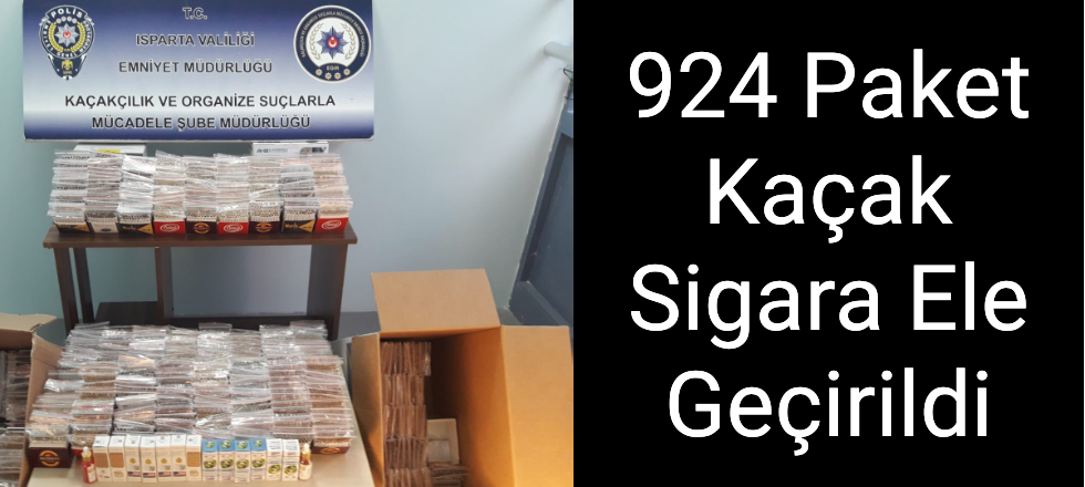 924 Paket Kaçak Sigara Ele Geçirildi