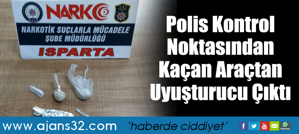 Polis Kontrol Noktasından Kaçan Araçtan Uyuşturucu Çıktı