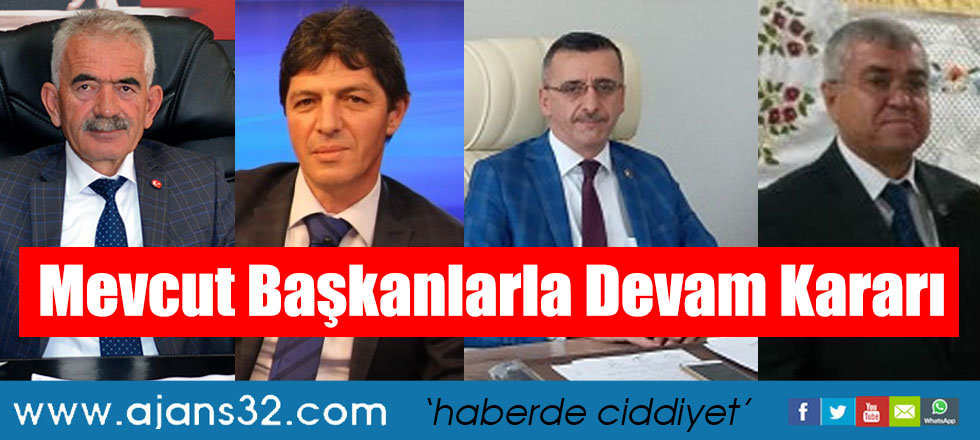 MHP Mevcut Başkanlarla Devam Kararı Aldı