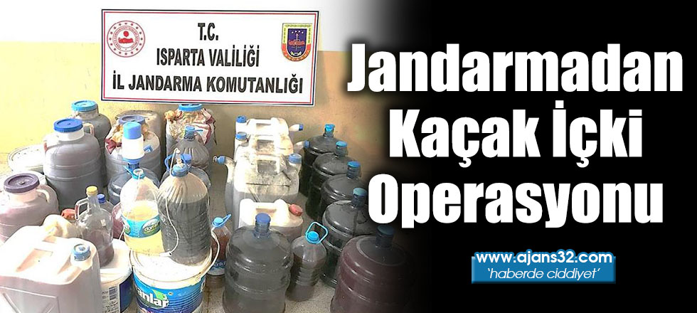 Jandarmadan Kaçak İçki Operasyonu